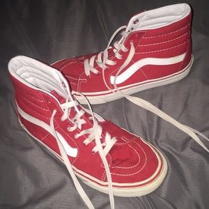 Red high top vans